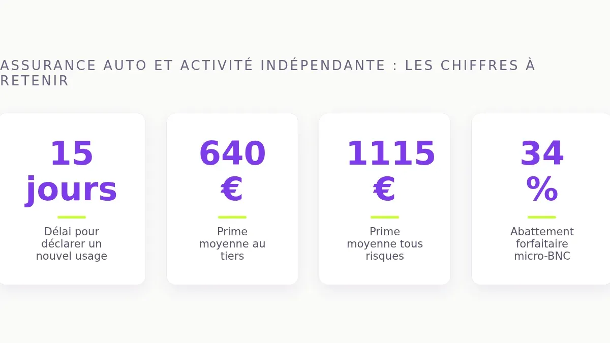 Assurance auto et activité indépendante : les chiffres à retenir