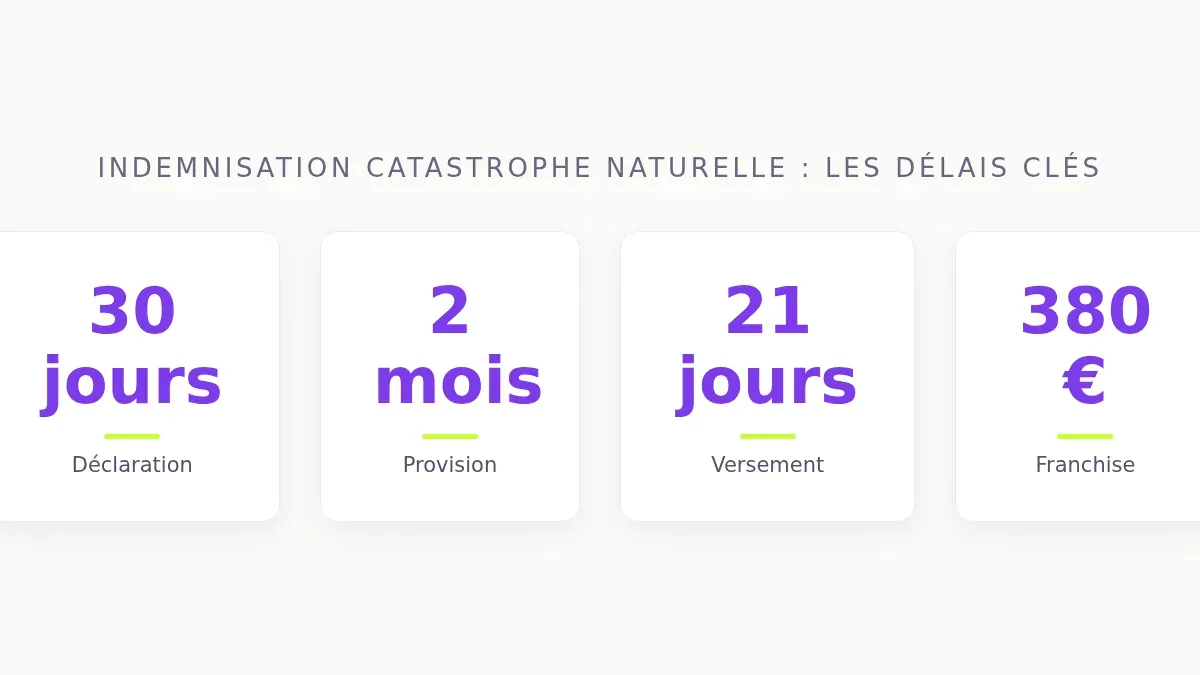 Indemnisation catastrophe naturelle : les délais clés
