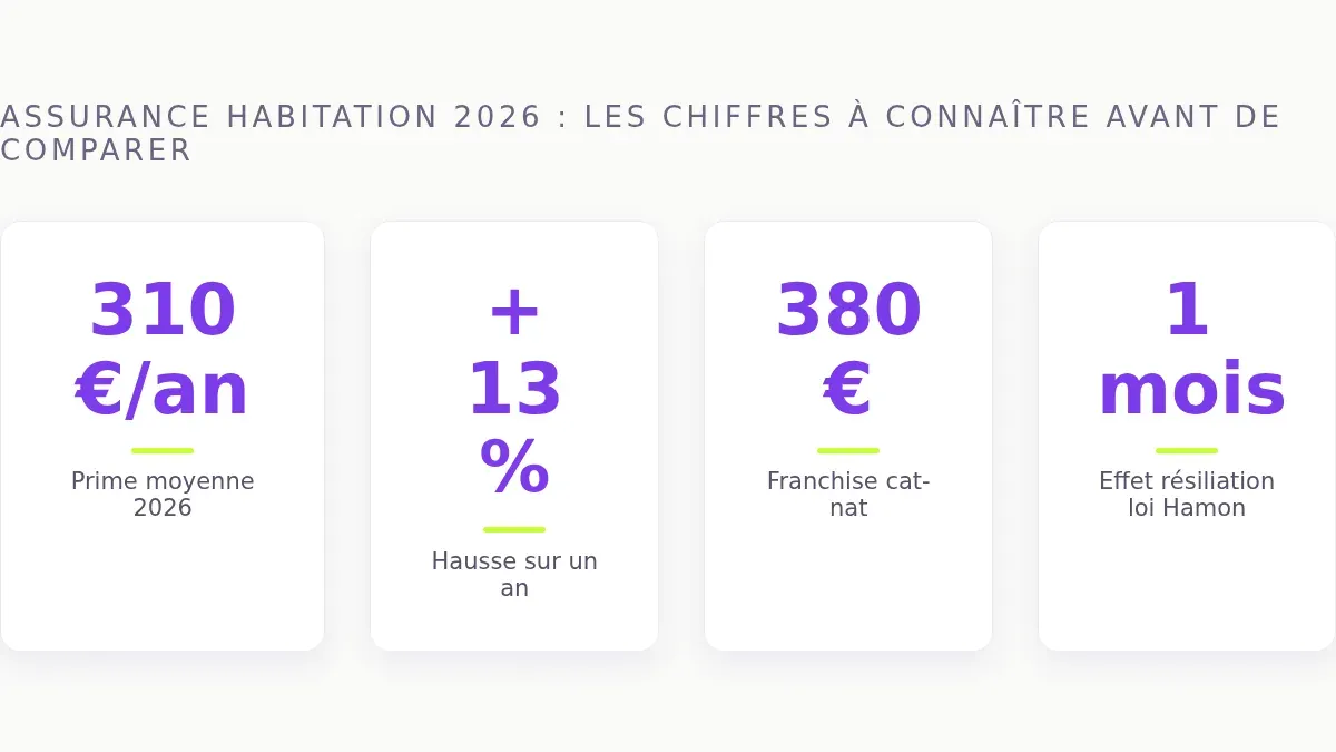 Assurance habitation 2026 : les chiffres à connaître avant de comparer