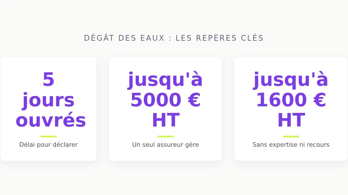 Dégât des eaux : les repères clés