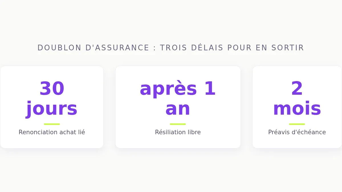 Doublon d'assurance : trois délais pour en sortir