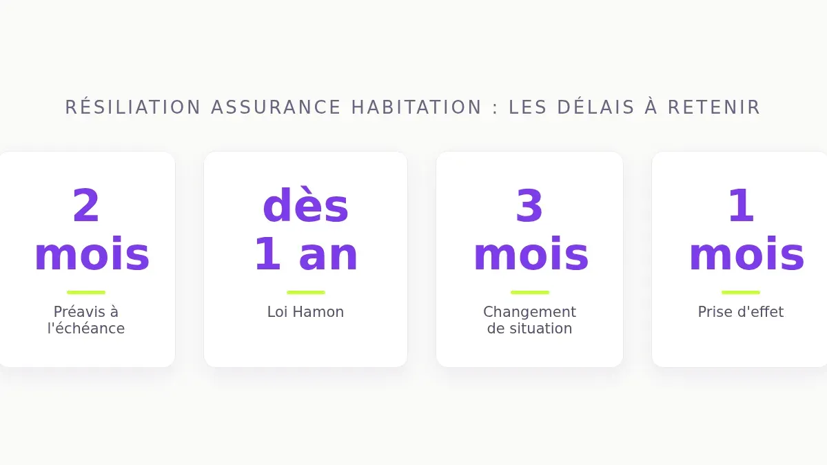 Résiliation assurance habitation : les délais à retenir