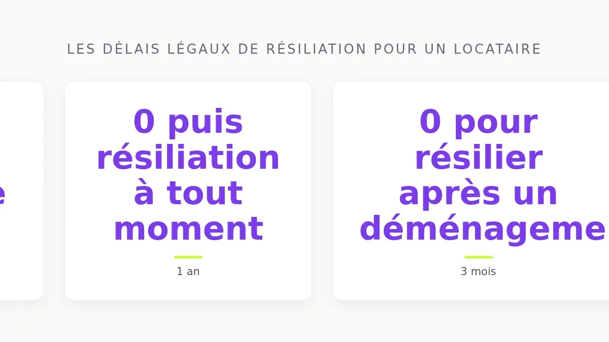 Les délais légaux de résiliation pour un locataire